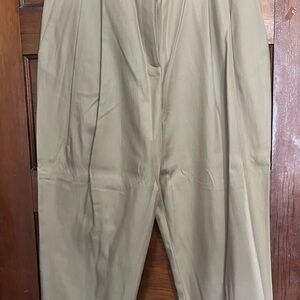 COS Pleated Chino Pants — Light Khaki